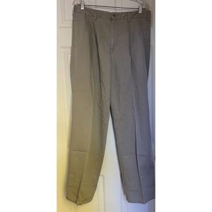 Calvin Klein Khakis Mens 34 Brown Mid Rise Straight Leg Cotton Pockets Pants